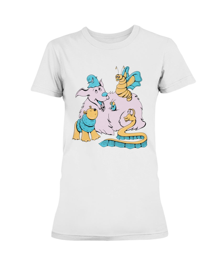 Gildan Ladies Missy Cotton T-Shirt My Happy Dog