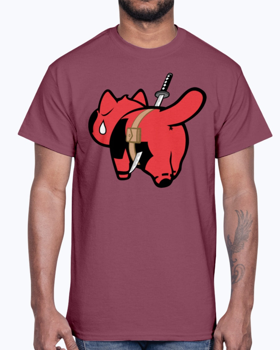 Men's Gildan Ultra Cotton T-Shirt Deadpool Cat