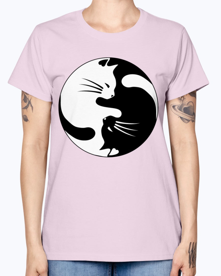 Gildan Ladies Missy T-Shirt Cats yin