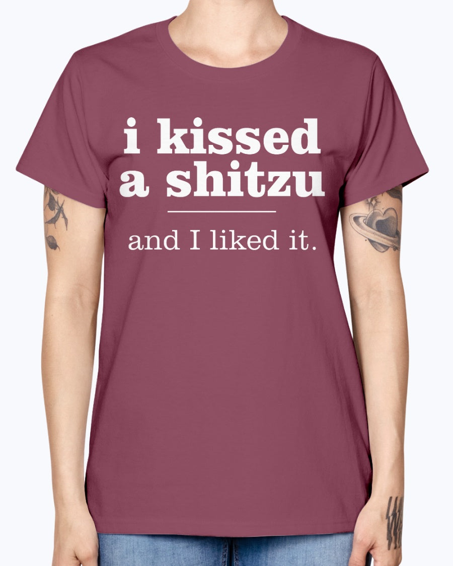 Gildan Ladies Missy T-Shirt I kissed a shitzu
