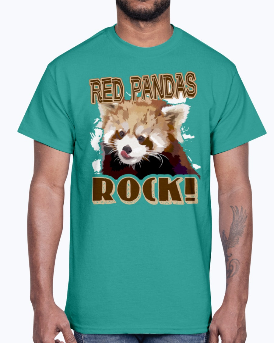 Men's Gildan Ultra Cotton T-Shirt Graffiti Skateboarder. RED PANDAS ROCK