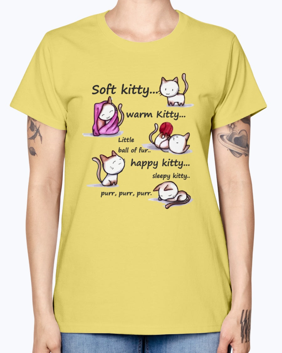 Gildan Ladies Missy T-Shirt Soft Kitty Women's