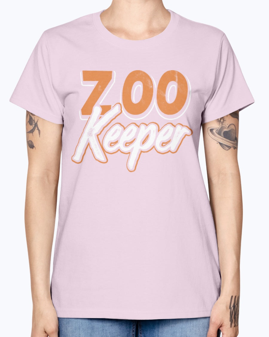 Gildan Ladies Missy T-Shirt 16 colors . Zoo Keeper