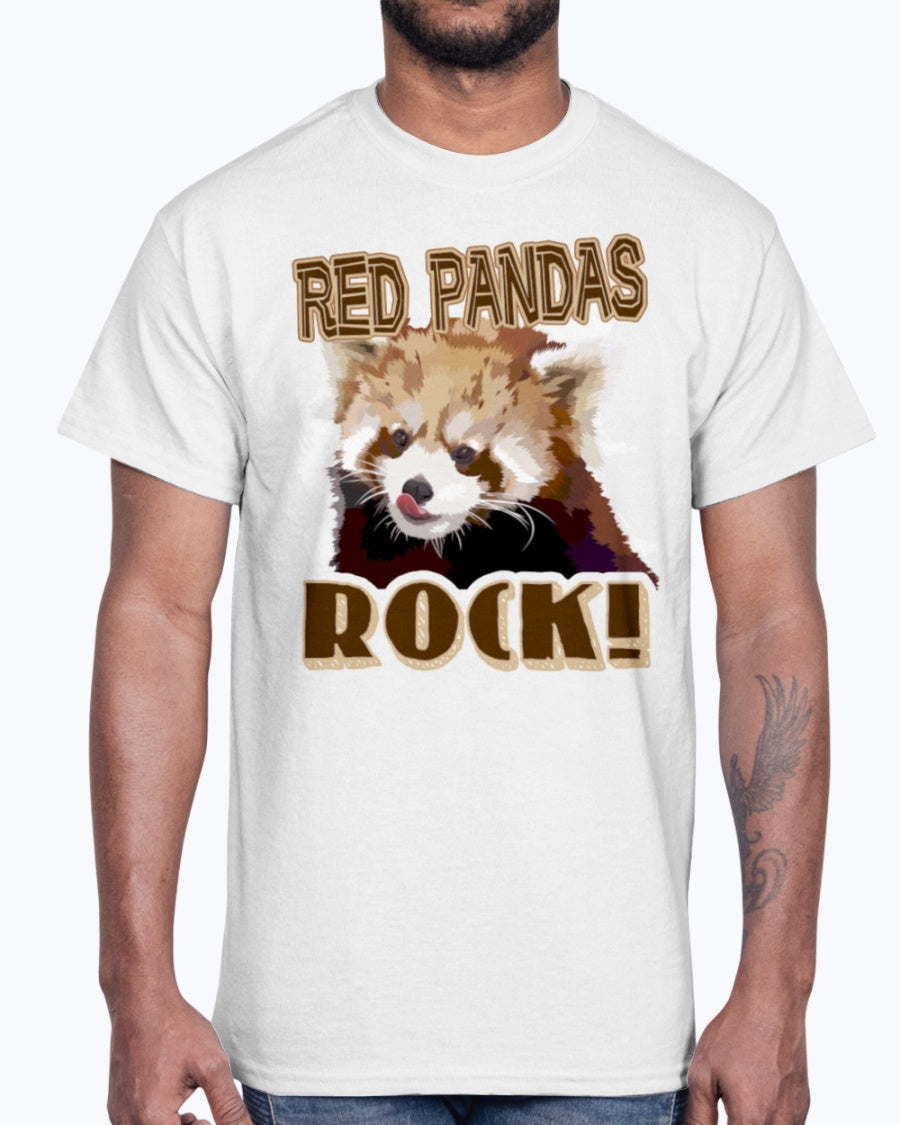 Men's Gildan Ultra Cotton T-Shirt Graffiti Skateboarder. RED PANDAS ROCK