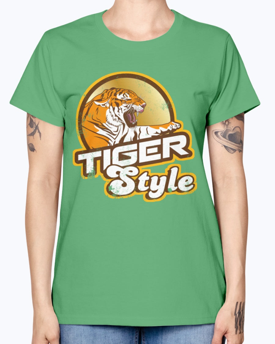 Gildan Ladies Missy T-Shirt 16 colors. Tiger Style