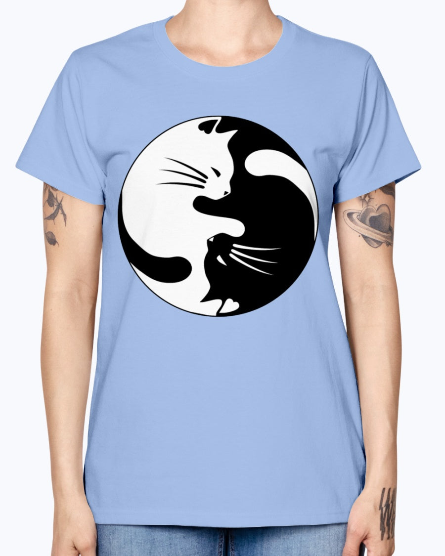 Gildan Ladies Missy T-Shirt Cats yin