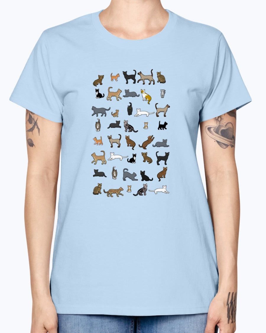 Gildan Ladies Missy T-Shirt Cats Women's