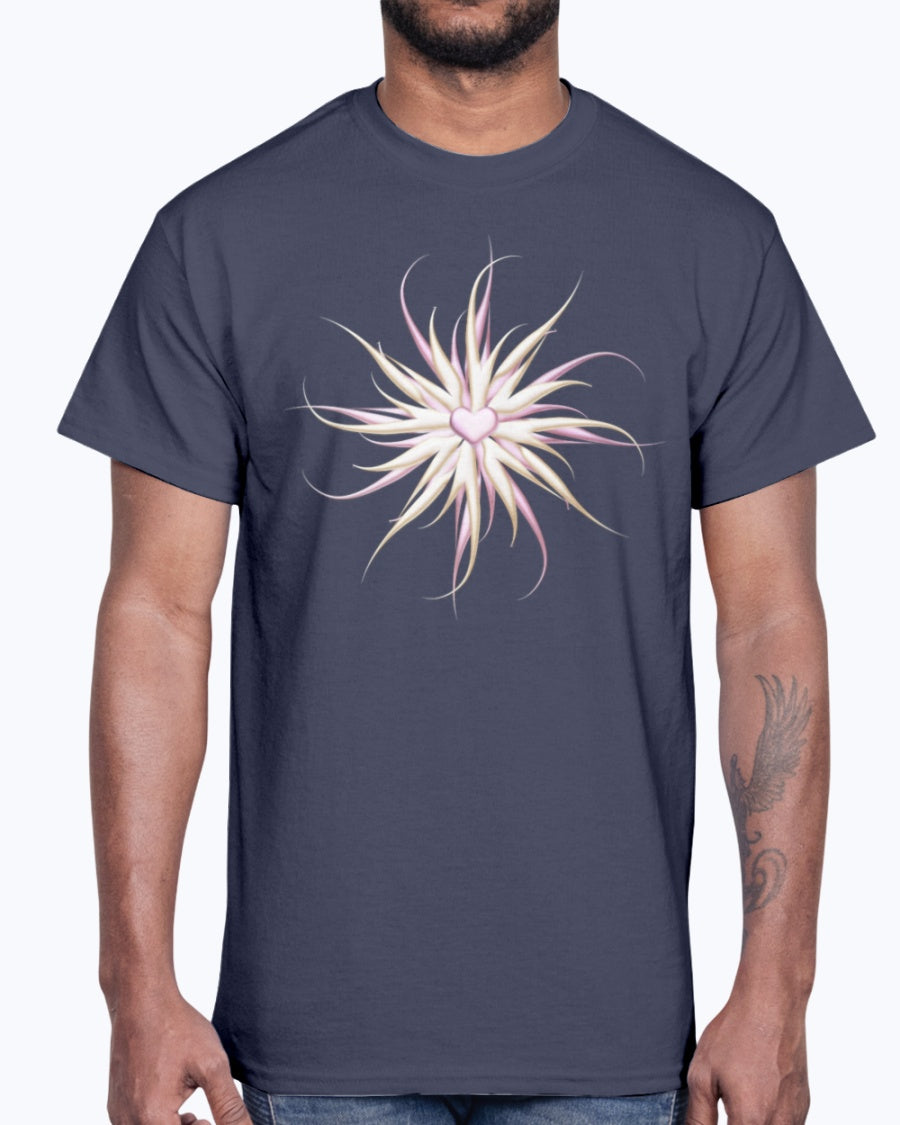 Men's Gildan Ultra Cotton T-Shirt . Starfish with heart