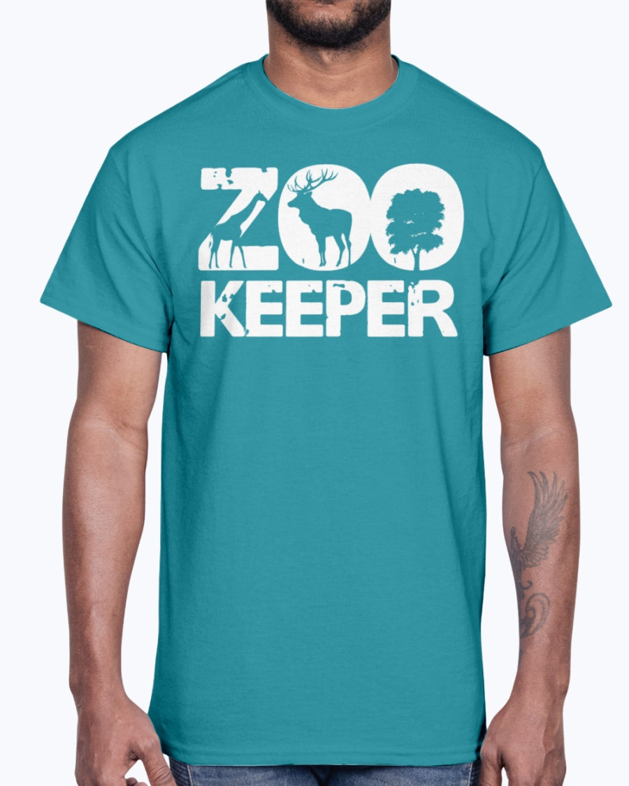 Men's Gildan Ultra Cotton T-Shirt . Zoo Keeper