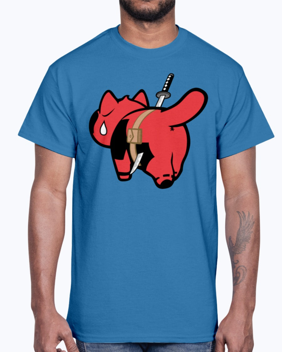 Men's Gildan Ultra Cotton T-Shirt Deadpool Cat