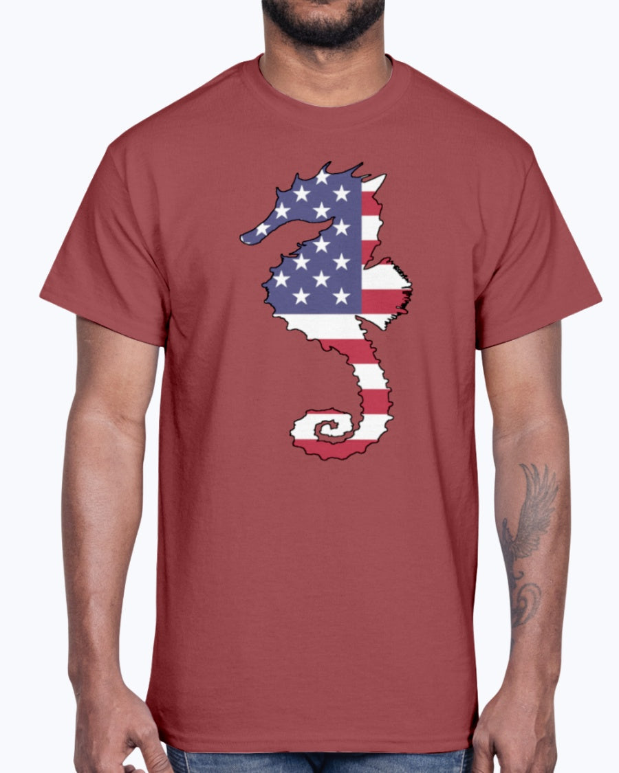 G2000 Unisex Ultra Cotton T-Shirt. American Flag