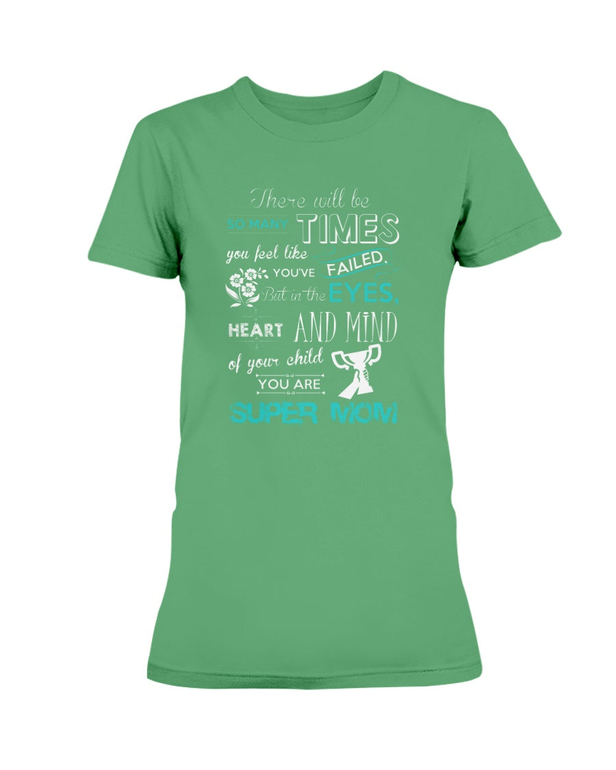 Gildan Ladies Missy Cotton T-Shirt Super MOM