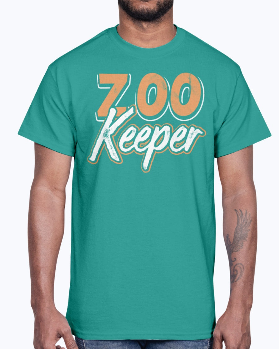 Men's Gildan Ultra Cotton T-Shirt . ZOO KEEPER