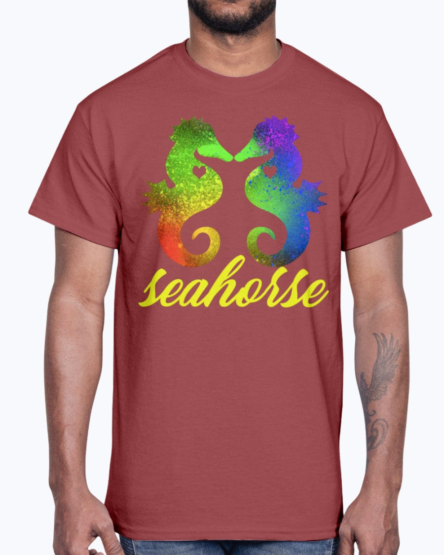 G2000 Unisex Ultra Cotton T-Shirt Love Seahorse Shirt