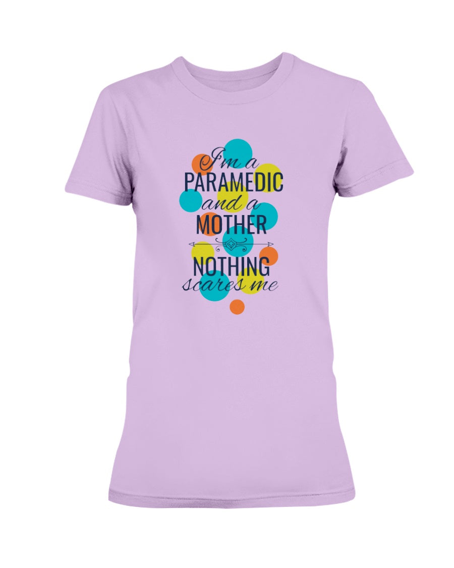 Gildan Ladies Missy Cotton T-Shirt PARAMEDIC AND MOTHER