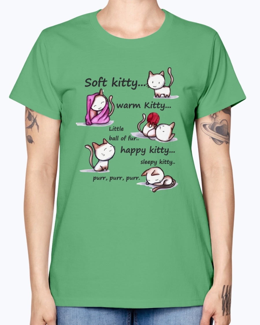 Gildan Ladies Missy T-Shirt Soft Kitty Women's