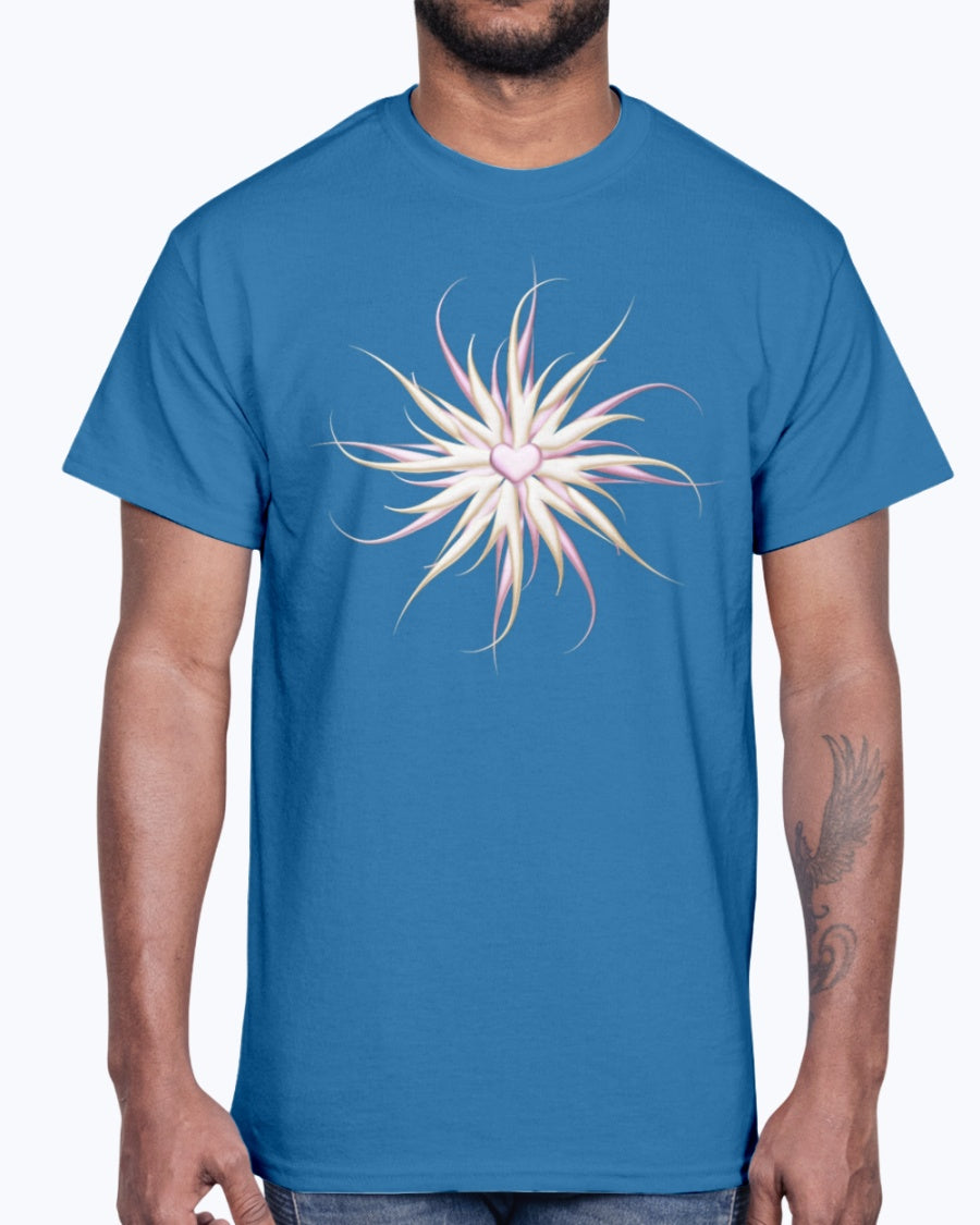 Men's Gildan Ultra Cotton T-Shirt . Starfish with heart