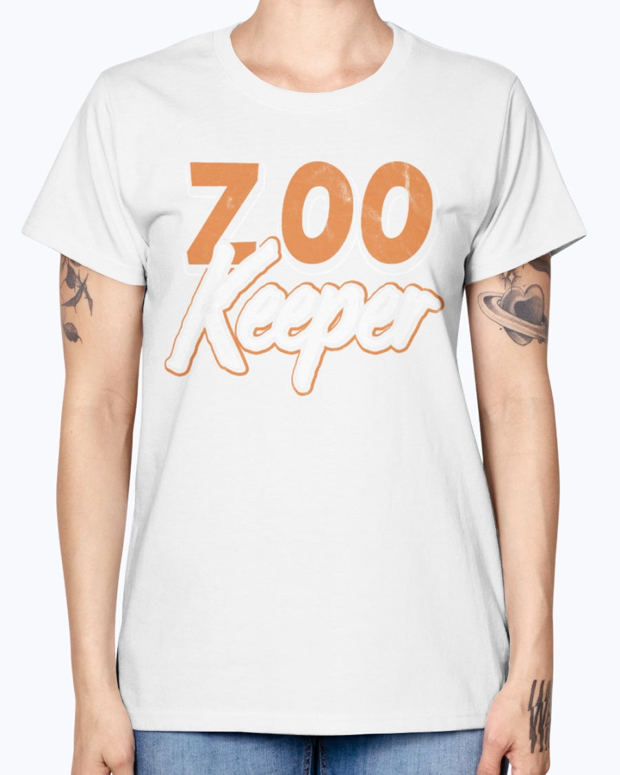 Gildan Ladies Missy T-Shirt 16 colors . Zoo Keeper