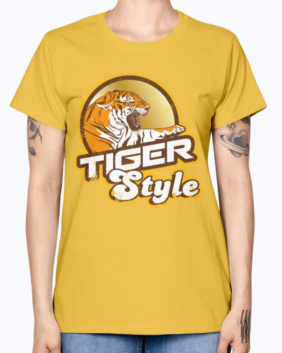 Gildan Ladies Missy T-Shirt 16 colors. Tiger Style
