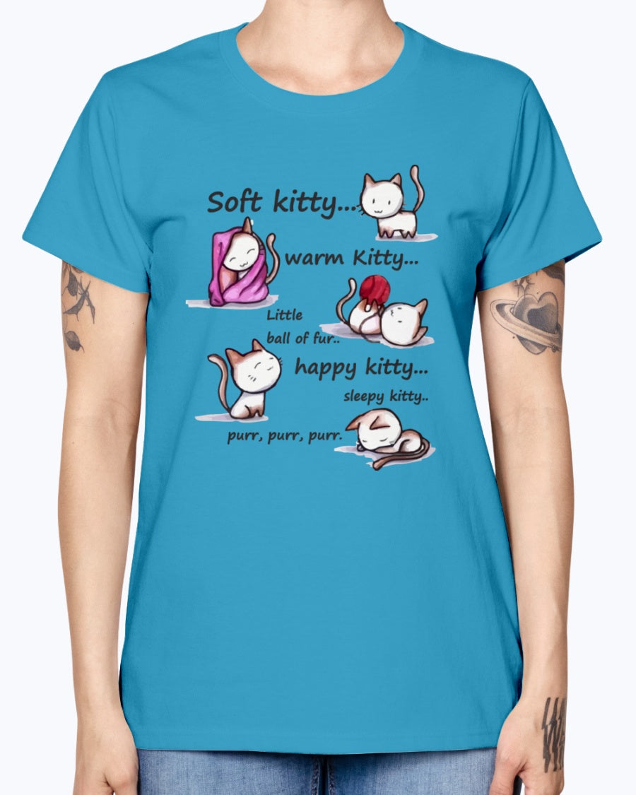 Gildan Ladies Missy T-Shirt Soft Kitty Women's