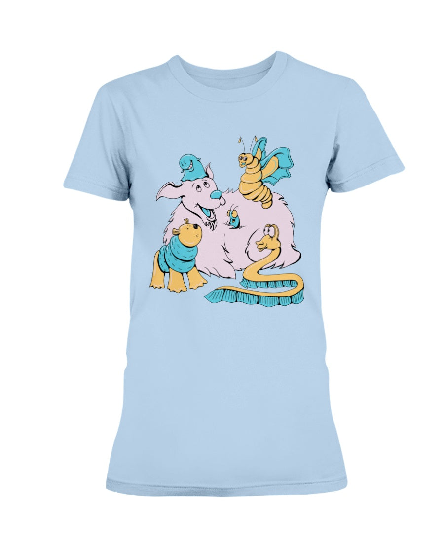 Gildan Ladies Missy Cotton T-Shirt My Happy Dog