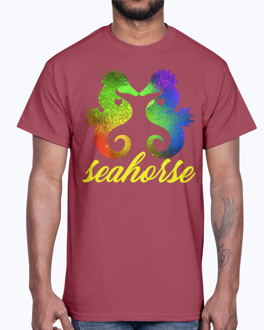 G2000 Unisex Ultra Cotton T-Shirt Love Seahorse Shirt