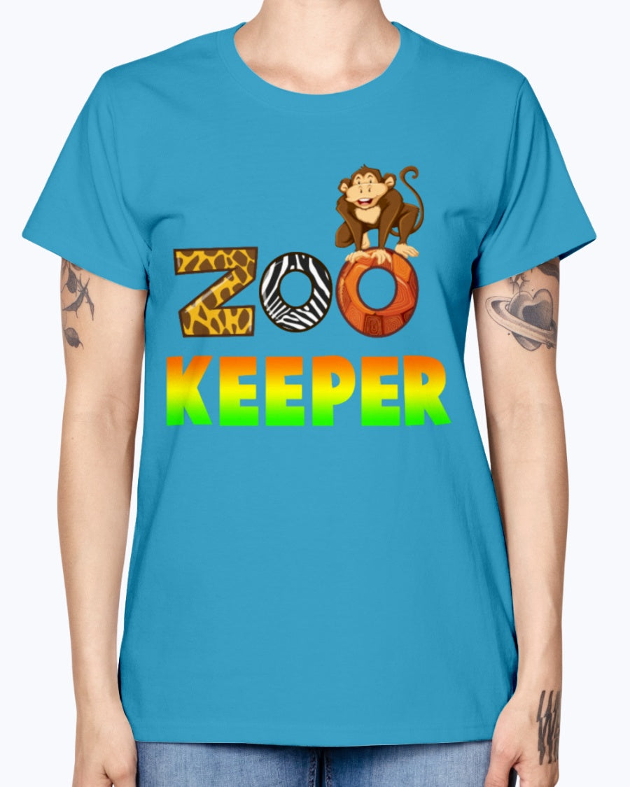 Gildan Ladies Missy T-Shirt 16 colors. Gift For Zoo Keeper