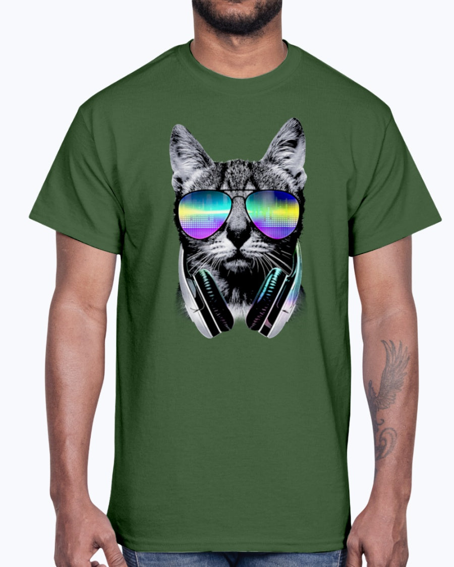 Men's Gildan Ultra Cotton T-Shirt DJ Cat