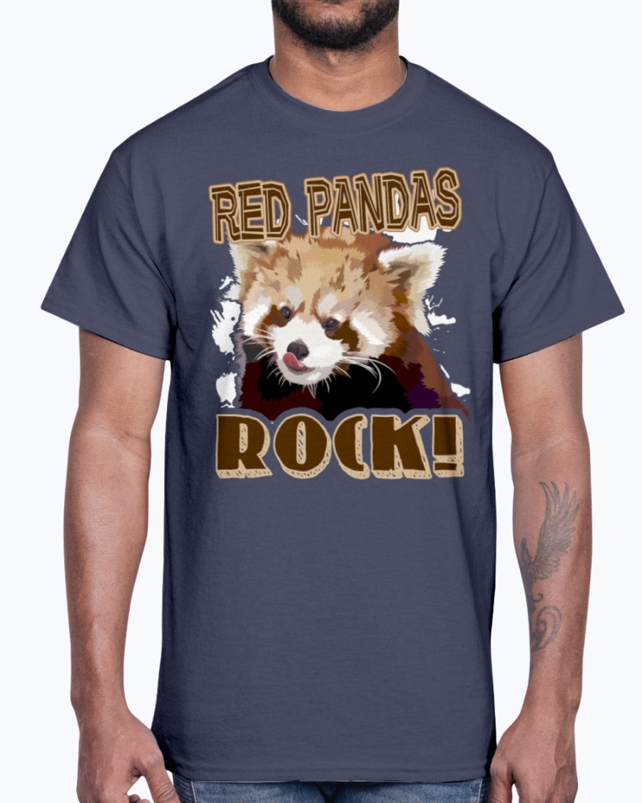 Men's Gildan Ultra Cotton T-Shirt Graffiti Skateboarder. RED PANDAS ROCK
