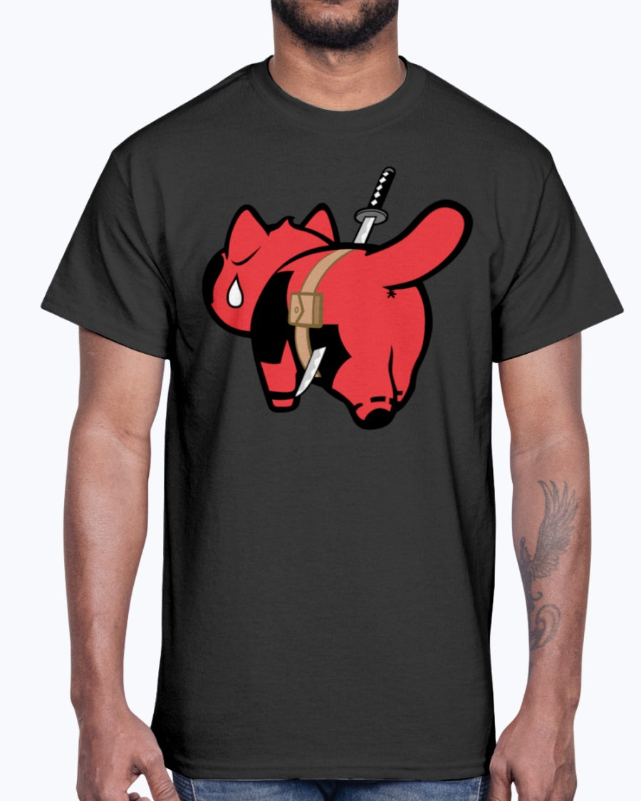 Men's Gildan Ultra Cotton T-Shirt Deadpool Cat