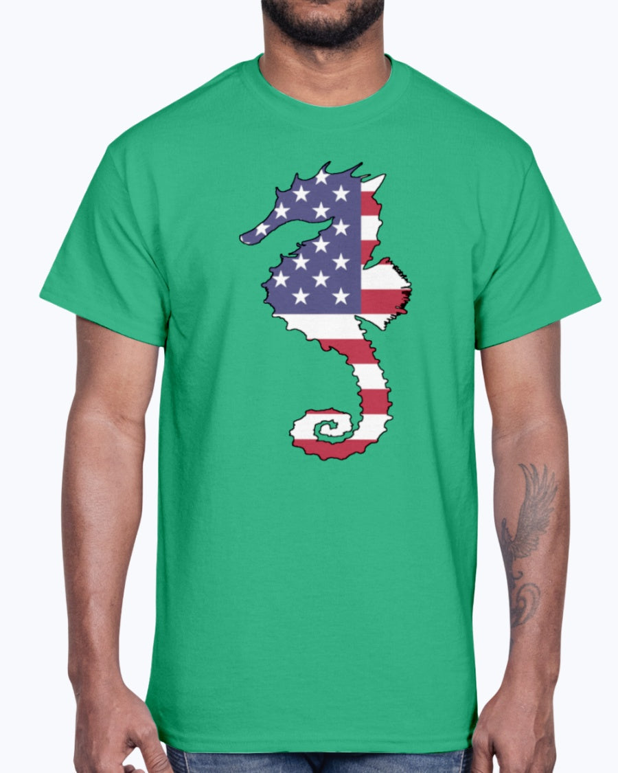G2000 Unisex Ultra Cotton T-Shirt. American Flag