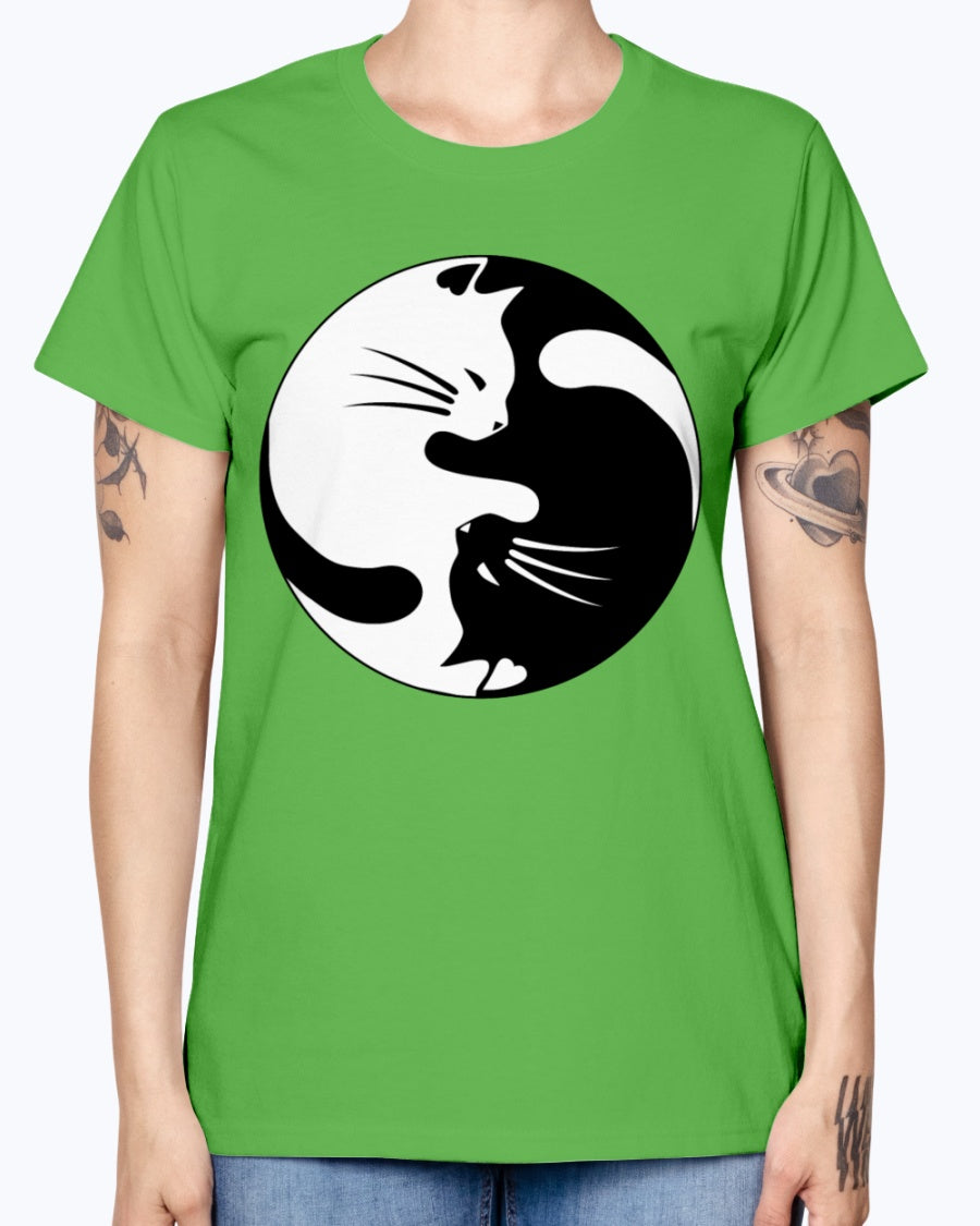 Gildan Ladies Missy T-Shirt Cats yin