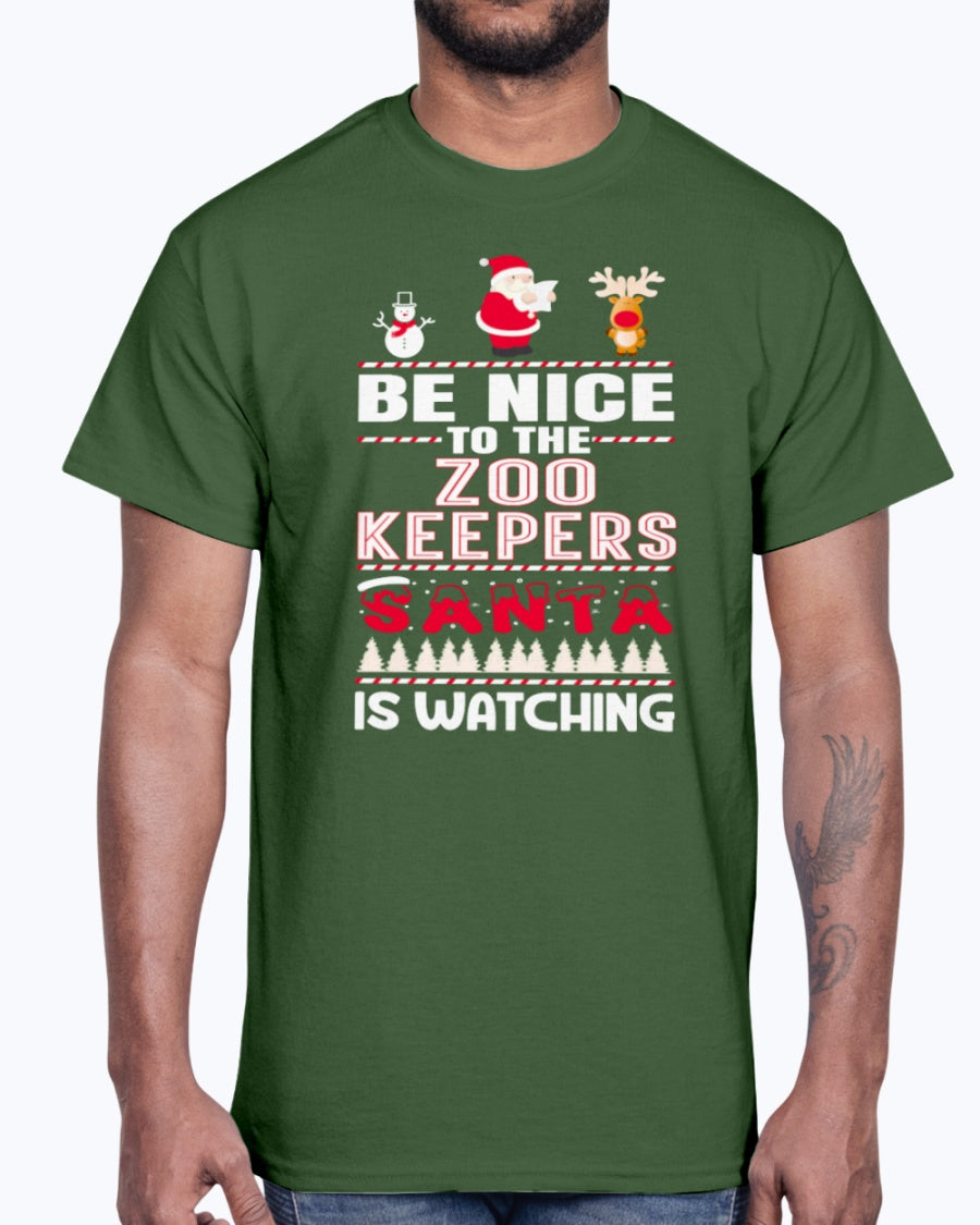 Men's Gildan Ultra Cotton T-Shirt .You Can't Scare Me I Am A Zoo Keepers Halloween