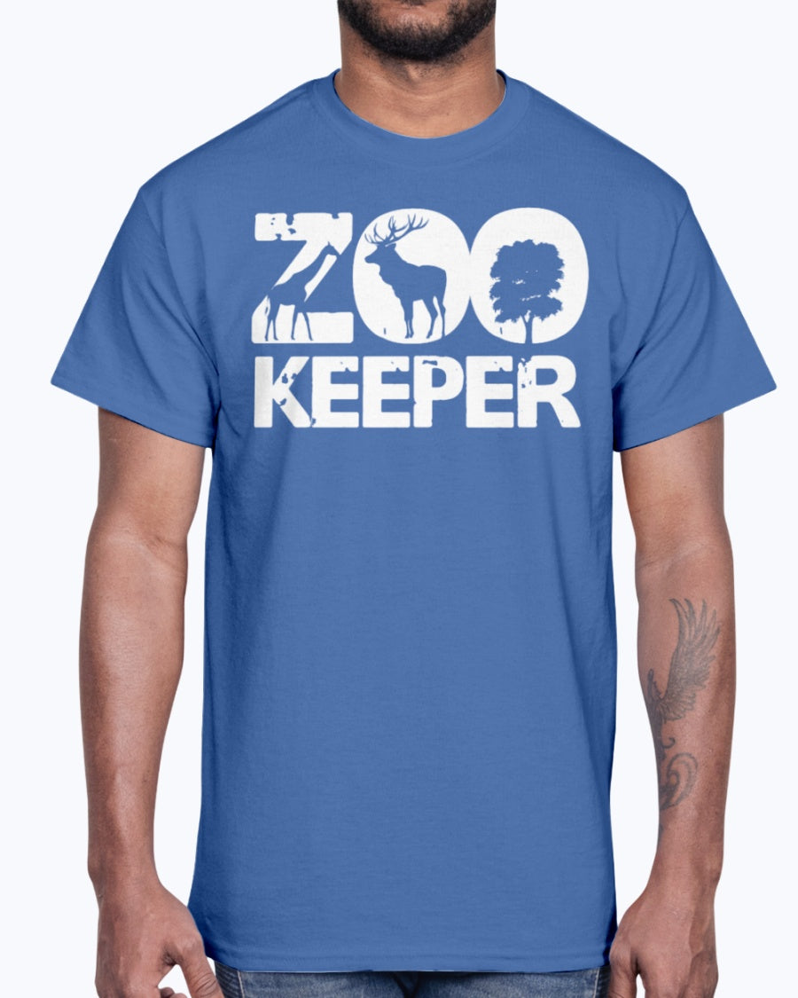 Men's Gildan Ultra Cotton T-Shirt . Zoo Keeper