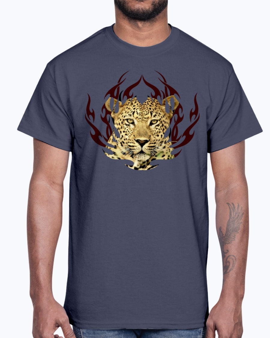 Men's Gildan Ultra Cotton T-Shirt 12 Dark colors. Leopard