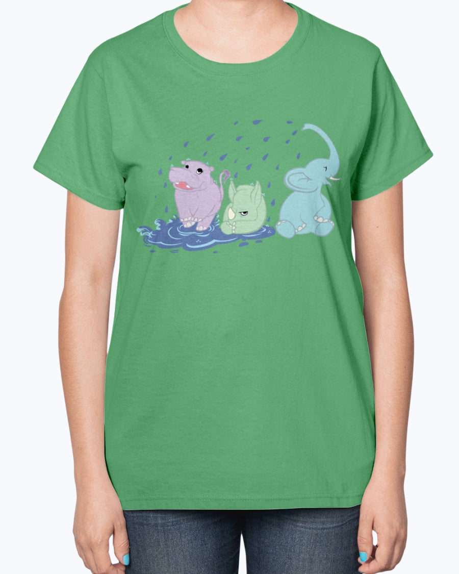 Gildan 2000L Ultra Cotton Ladies T-Shirt 13 colors Dark. Puddle Pachyderms