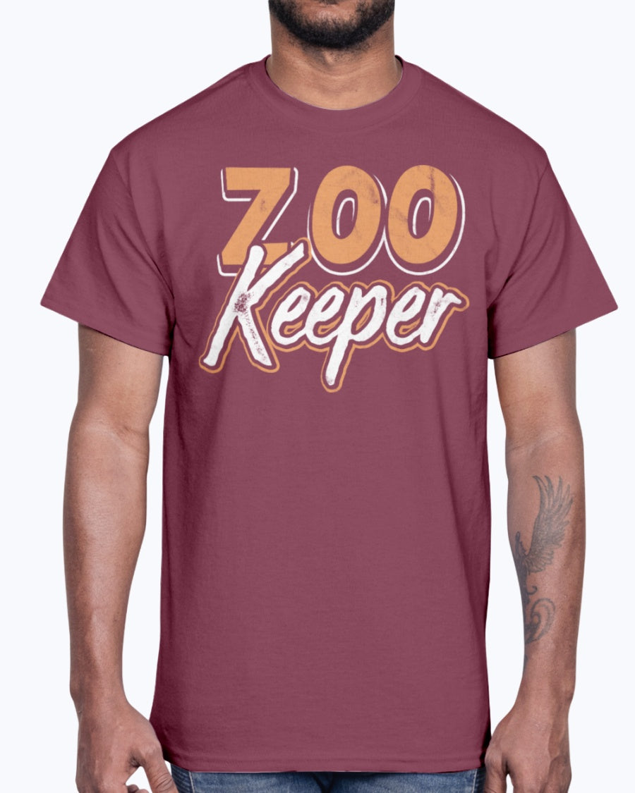 Men's Gildan Ultra Cotton T-Shirt . ZOO KEEPER