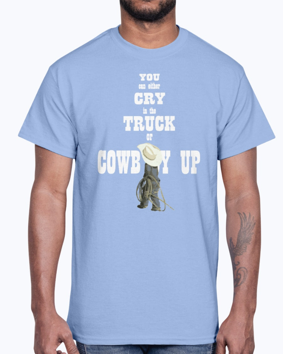 Men's Gildan Ultra Cotton T-Shirt Cowboy up youth