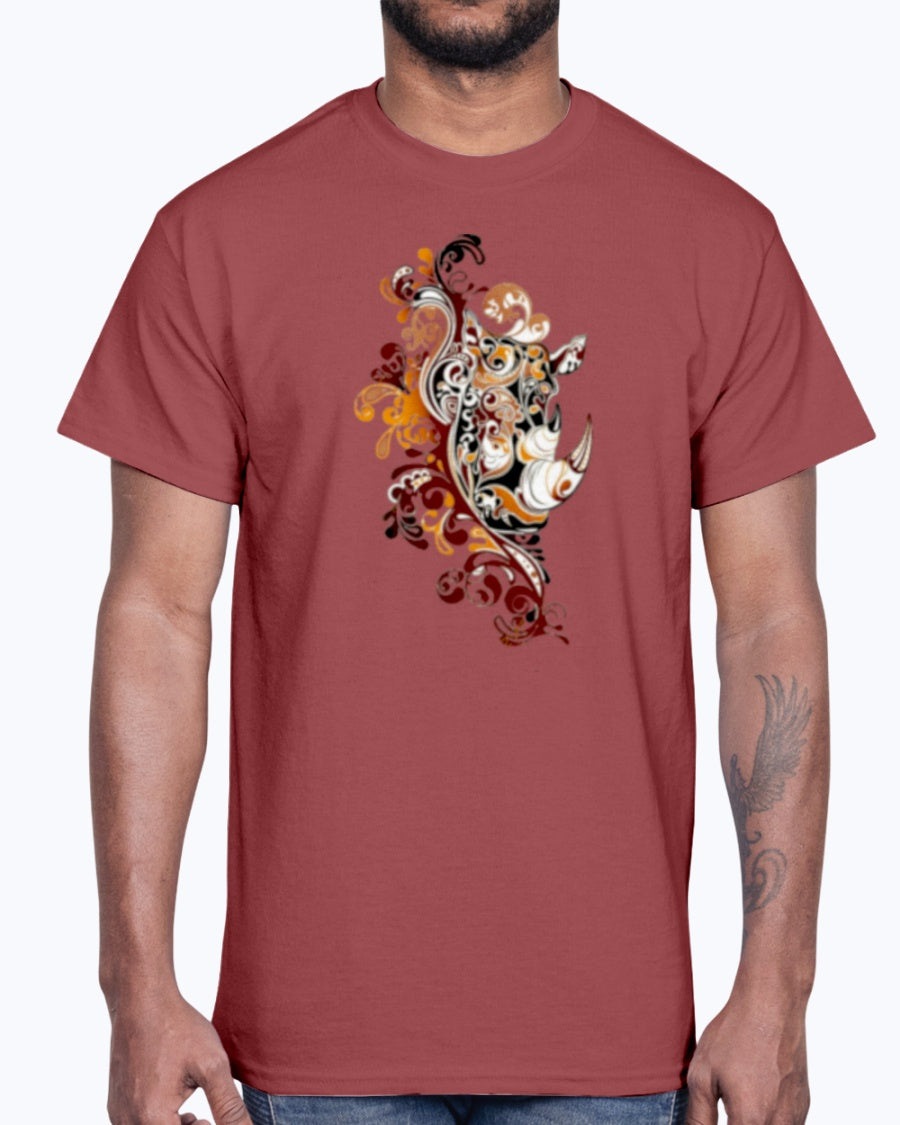 G2000 Unisex Ultra Cotton T-Shirt 12 Colors. Abstract rinoceronte Unti