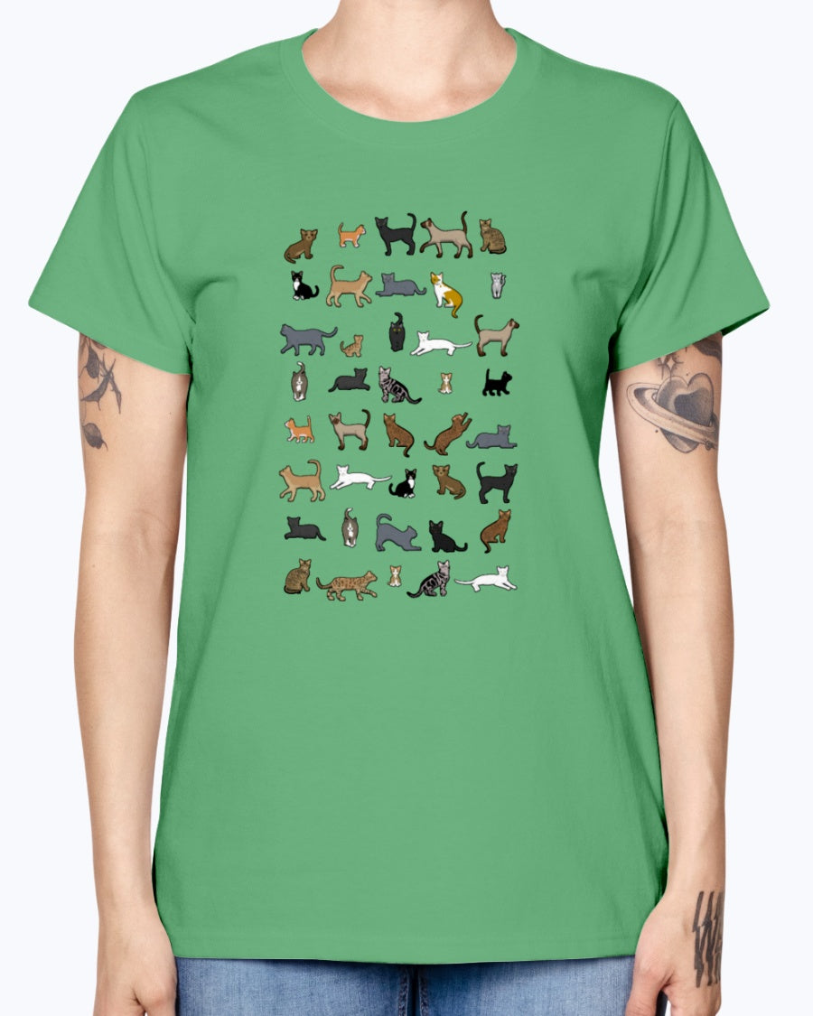 Gildan Ladies Missy T-Shirt Cats Women's