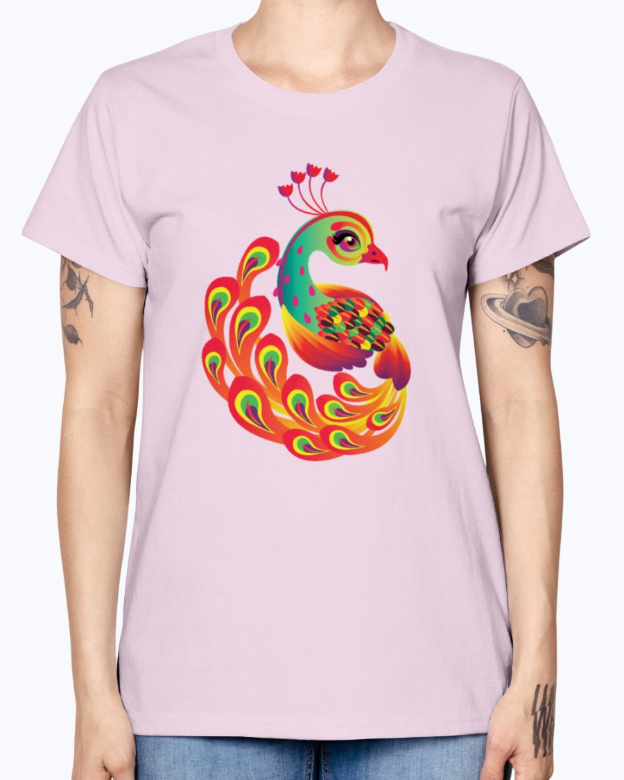 Gildan Ladies Missy T-Shirt 16 colors Peacock new design