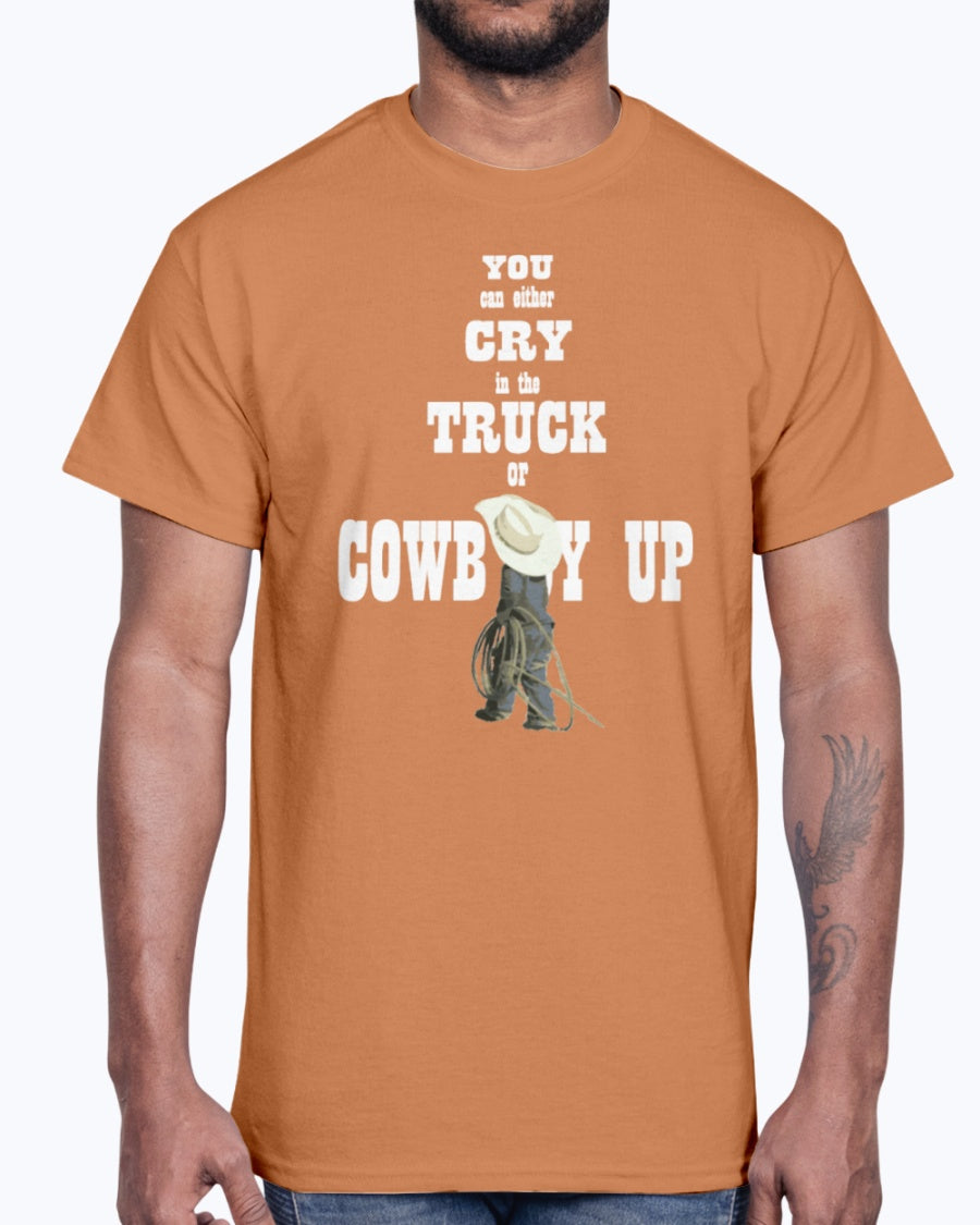 Men's Gildan Ultra Cotton T-Shirt Cowboy up youth