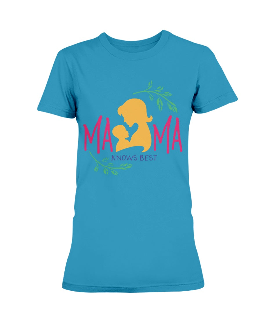 Gildan Ladies Missy Cotton T-Shirt Mama Knows Best