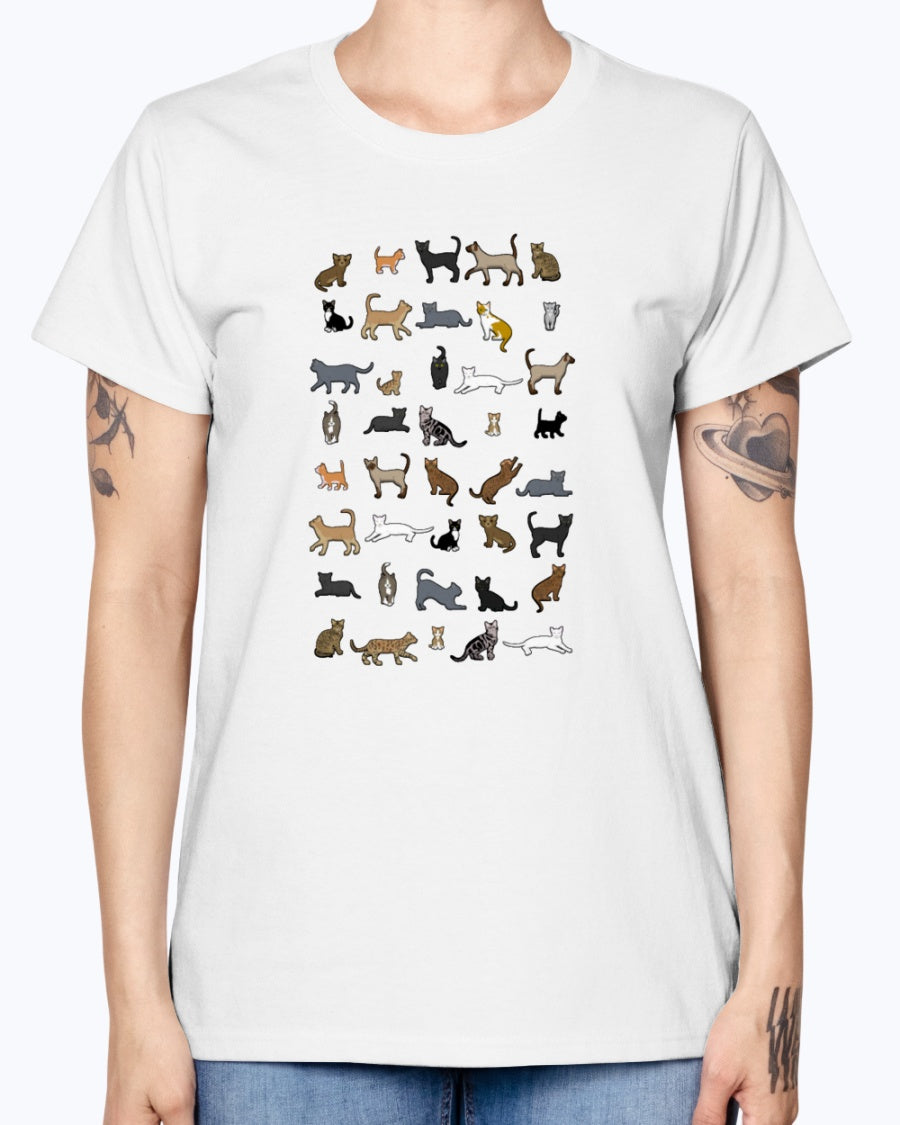 Gildan Ladies Missy T-Shirt Cats Women's