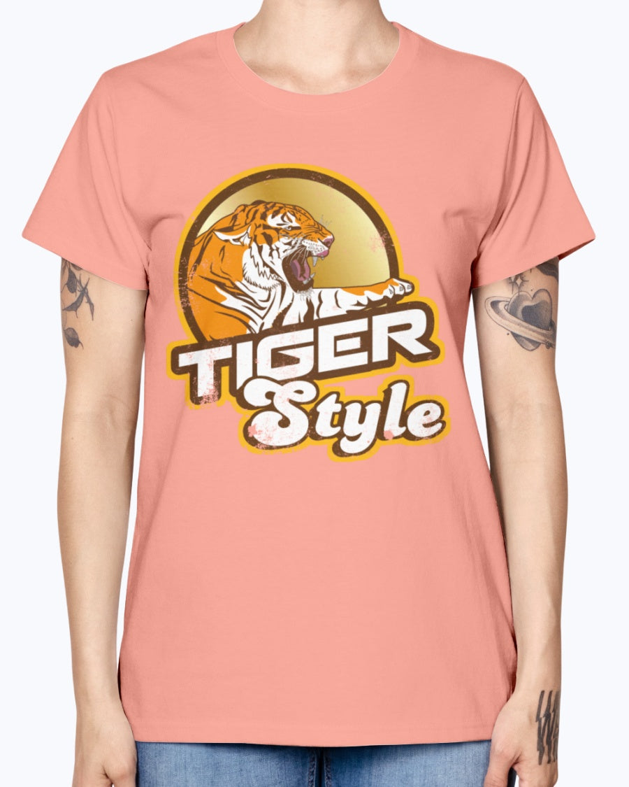 Gildan Ladies Missy T-Shirt 16 colors. Tiger Style