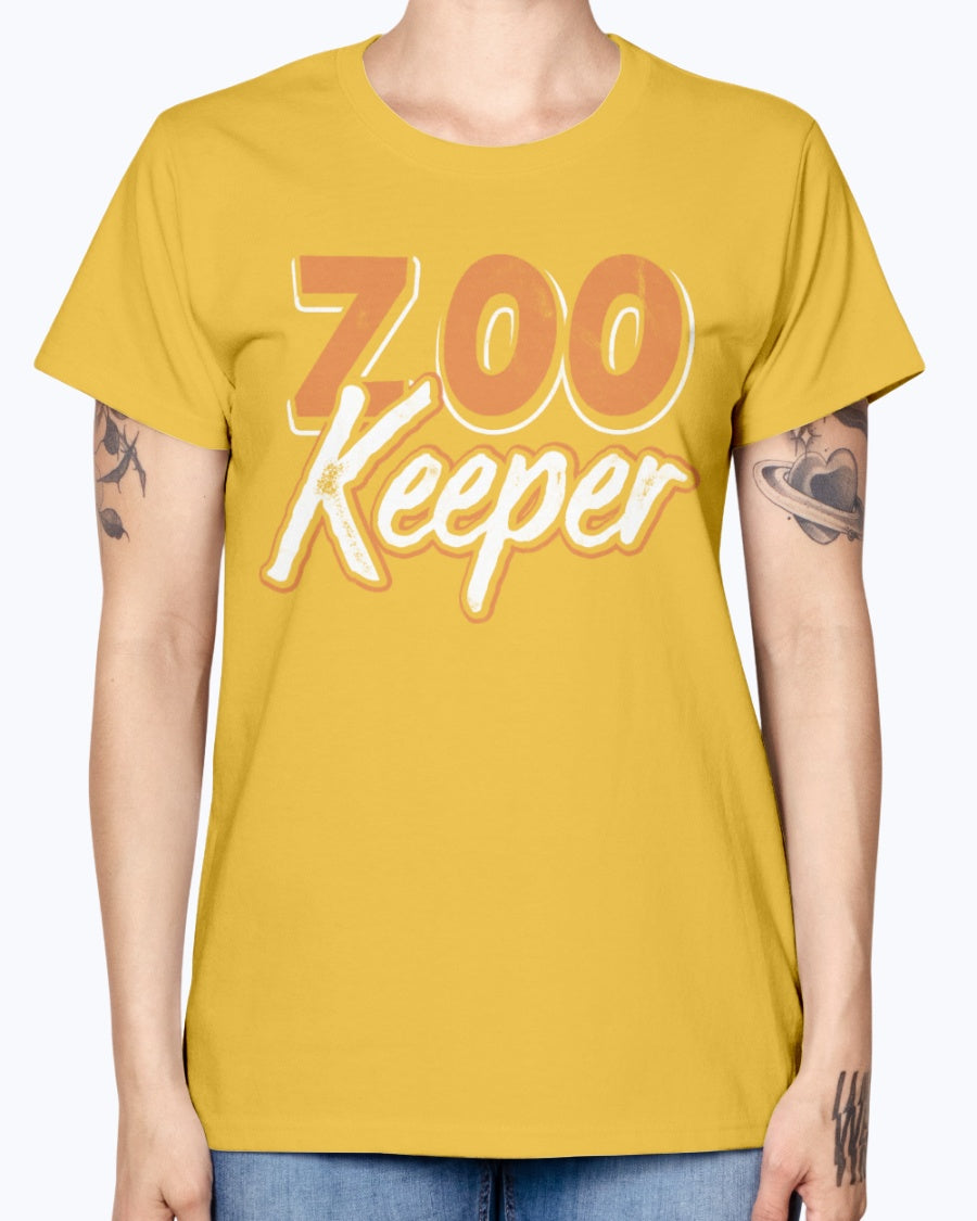 Gildan Ladies Missy T-Shirt 16 colors . Zoo Keeper