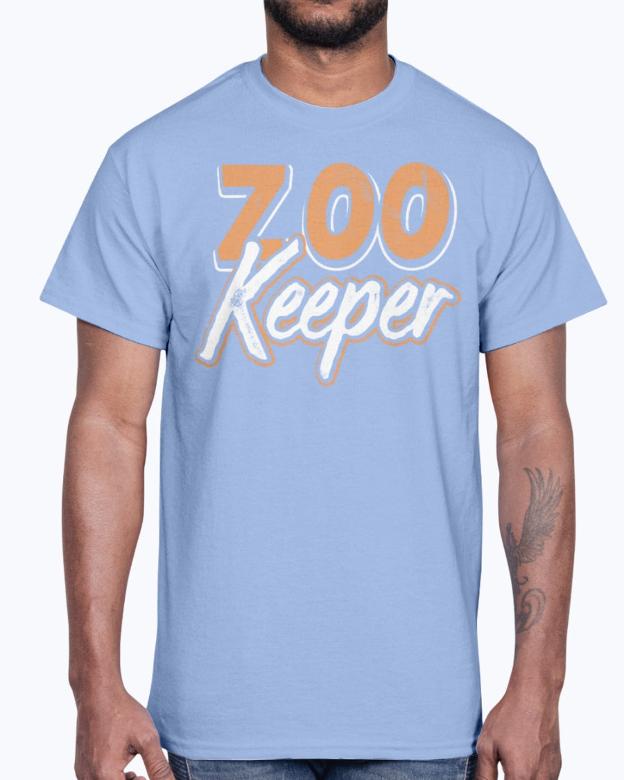 Men's Gildan Ultra Cotton T-Shirt . ZOO KEEPER