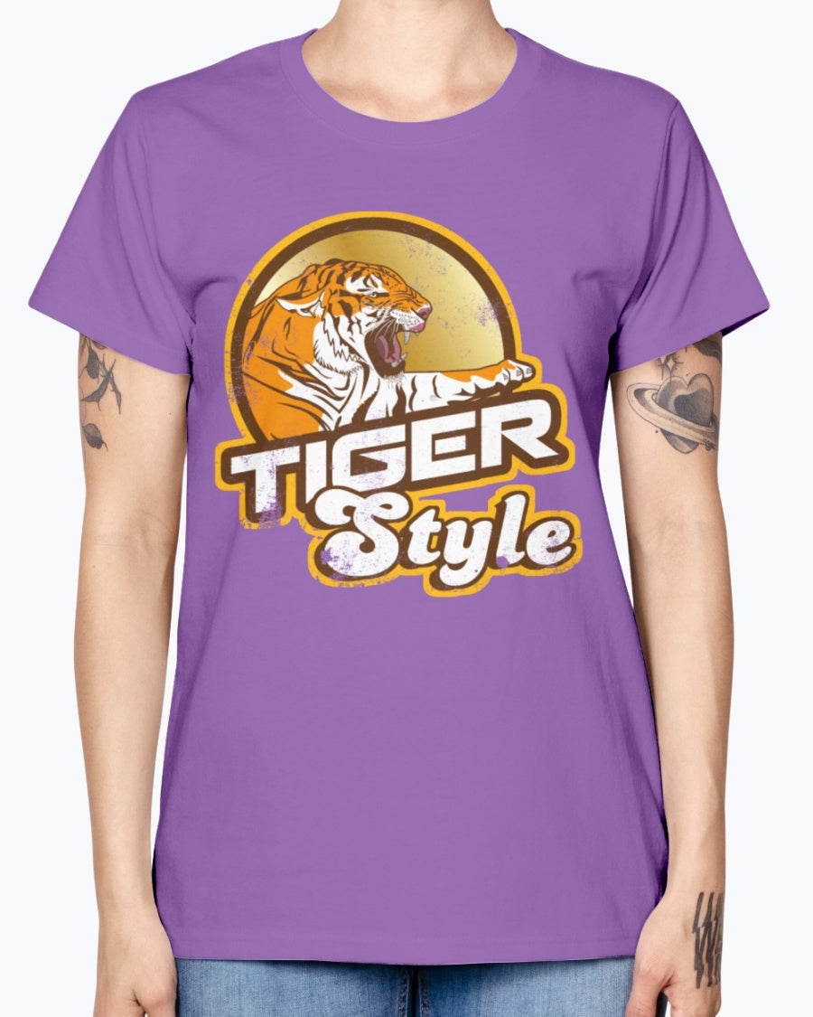 Gildan Ladies Missy T-Shirt 16 colors. Tiger Style