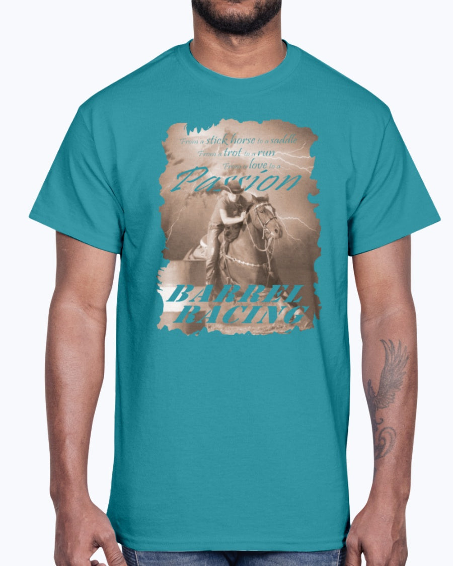 Men's Gildan Ultra Cotton T-Shirt .Barrel racing passion