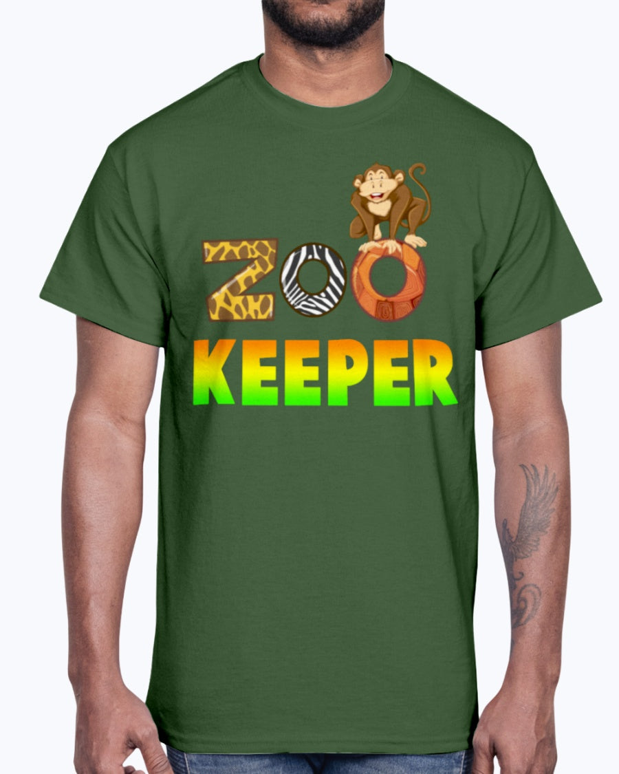 Men's Gildan Ultra Cotton T-Shirt. Zoo Keeper